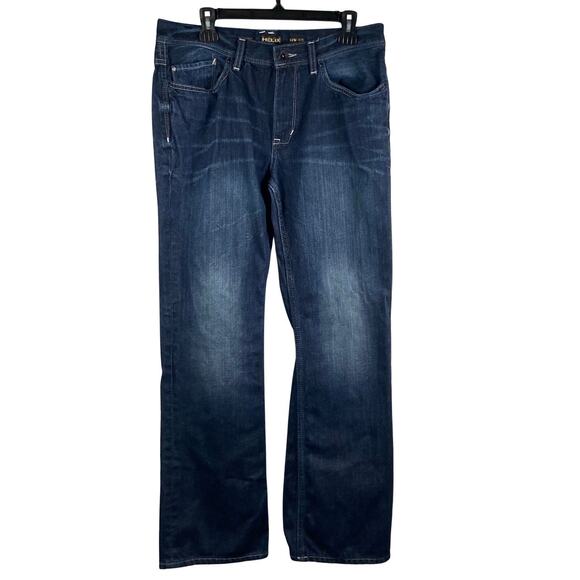 Helix Other - Helix Jeans Mens 34X32 (34x31) Slim Dark Denim Boot Embroidered Pockets Grunge